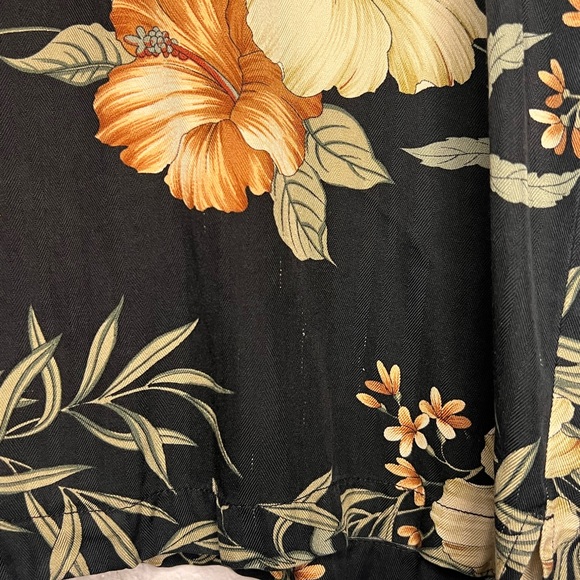 Tommy Bahama Mens Tropical tropical print silk button down shirt size XL - Picture 10 of 14